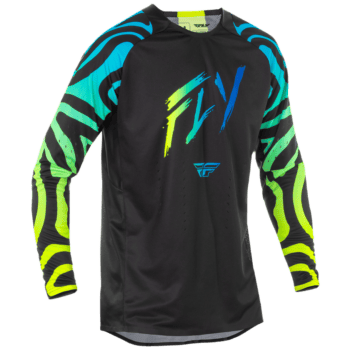 FLY Racing Evo 2025 DST Jersey - Black - Blue - Yellow - Front