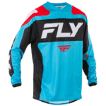 FLY Racing F-16 2025 Jersey - Cyan - Black - White - Front