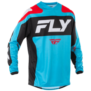 FLY Racing F-16 2025 Jersey - Cyan - Black - White - Front