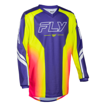 FLY Racing F-16 2027 Raze Jersey - Purple - Red - Yellow - Front
