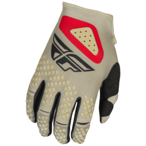 FLY Racing Kinetic 2025 SYM Gloves - Light Grey - Red - Black