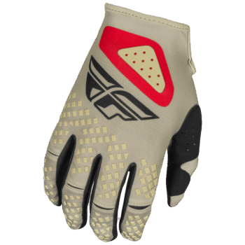 FLY Racing Kinetic 2025 SYM Gloves - Light Grey - Red - Black