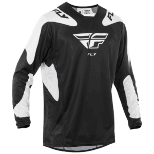 FLY Racing Kinetic 2025 SYM Jersey - Black - White - Front