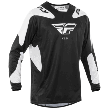 FLY Racing Kinetic 2025 SYM Jersey - Black - White - Front