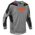 FLY Racing Kinetic 2025 SYM Jersey - Grey - Orange - Black - Front