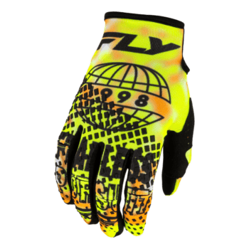 FLY Racing Kinetic 2027 Blur Gloves - White - Hi Vis - Orange