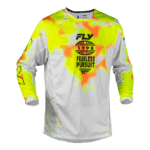 FLY Racing Kinetic 2027 Blur Jersey - White - Hi Vis - Orange - Front