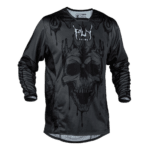 FLY Racing Kinetic 2027 Dark Series Jersey - Grey - Black - Front