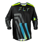 FLY Racing Kinetic 2027 Volt Jersey - Black - Grey - Teal - Yellow - Front
