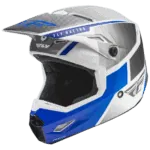 FLY Racing Kinetic Drift Helmet - Blue - Charcoal - White