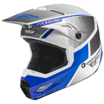 FLY Racing Kinetic Drift Helmet - Blue - Charcoal - White