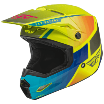 FLY Racing Kinetic Drift Helmet - Blue - Hi Vis - Charcoal