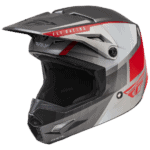 FLY Racing Kinetic Drift Helmet - Charcoal - Lite Grey - Red