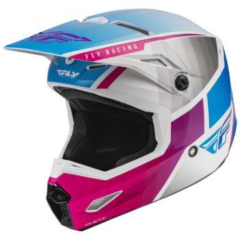 FLY Racing Kinetic Drift Helmet - Pink - White - Bliue