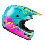 FLY Racing Kinetic Drip Helmet - Turquioise - Pink - Yellow - 02