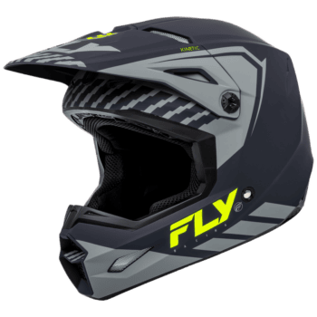 FLY Racing Kinetic Menace Helmet - Matte Grey - Hi Vis