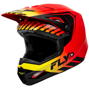 FLY Racing Kinetic Menace Helmet - Red - Black - Yellow