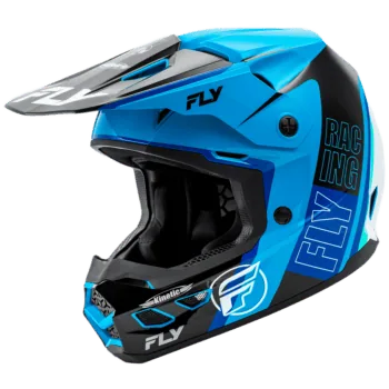 FLY Racing Kinetic Rally Helmet - Blue - Black - White