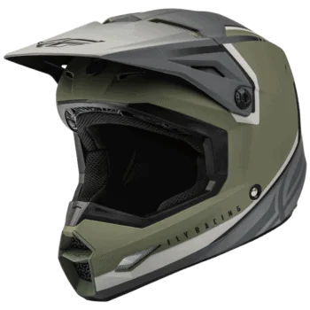 FLY Racing Kinetic Vision Helmet - Olive Green - Grey