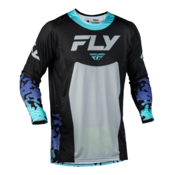 FLY Racing Lite 2027 Flake Jersey - Black - Grey - Multicolour - Front