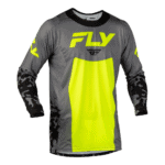 FLY Racing Lite 2027 Flake Jersey - Grey - Hi Vis - Black - Front