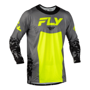 FLY Racing Lite 2027 Flake Jersey - Grey - Hi Vis - Black - Front