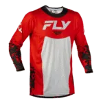 FLY Racing Lite 2027 Flake Jersey - Red - Grey - Black - Front