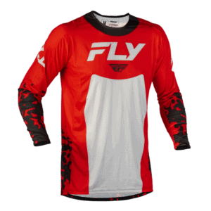 FLY Racing Lite 2027 Flake Jersey - Red - Grey - Black - Front