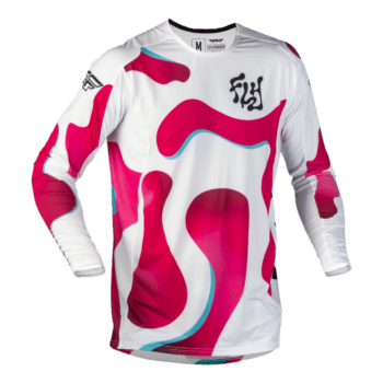 FLY Racing Lite 2027 Vibe Jersey - White Pink Blue - Front