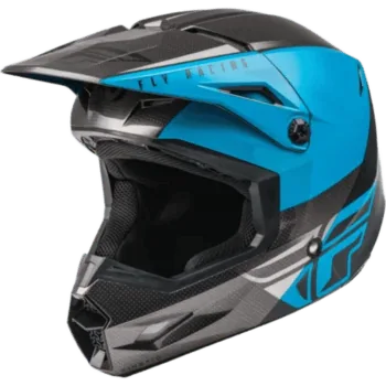 Fly Kinetic Straight Edge Helmet Blue Grey Black