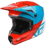 Fly Kinetic Straight Edge Helmet Red White Blue
