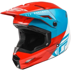 Fly Kinetic Straight Edge Helmet Red White Blue