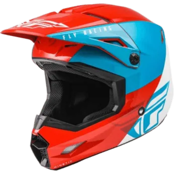 Fly Kinetic Straight Edge Helmet Red White Blue