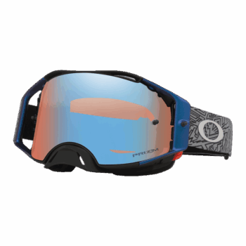 Oakley Airbrake MX Goggles - Grey Strike Strap - Sapphire Prizm Lens