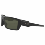 Oakley Double Edge sunglasses with black frame and green tinted lenses, designed for sports and outdoor activities.