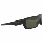 Oakley Double Edge sunglasses with black frame and green tinted lenses, designed for sports and outdoor activities.