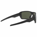 Oakley Double Edge sunglasses with black frame and green tinted lenses, designed for sports and outdoor activities.