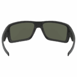 Oakley Double Edge sunglasses with black frame and green tinted lenses, designed for outdoor sports and active lifestyles.