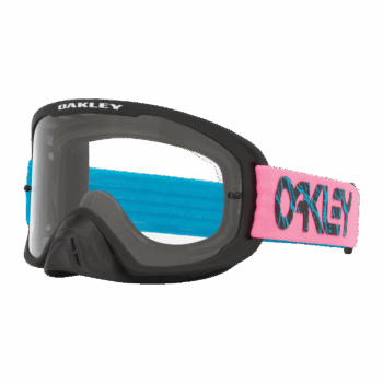 Oakley O Frame 2.0 Pro MX Goggles - 2 Stroke Blue - Pink Strap - Clear Lens