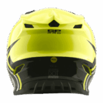 Yellow and black Troy Lee Designs GP PRO Mono Junior helmet with aerodynamic vents and sleek design.