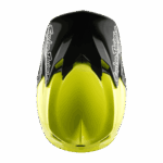Grand Prix Racewear helmet in black and neon yellow with Troy Lee Designs branding, designed for motocross and off-road racing.