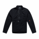 Black Troy Lee Designs SCOUT Softshell Jacket with subtle branding and red accents, ideal for motocross and outdoor activities.