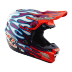 Troy Lee Designs SE5 Composite Overspray Helmet - Violet - White - 01