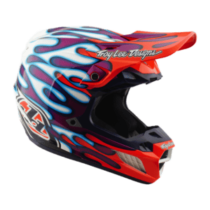 Troy Lee Designs SE5 Composite Overspray Helmet - Violet - White - 01