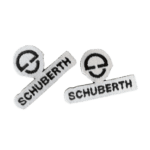 Schuberth Cheek Stickers - White - Black Text