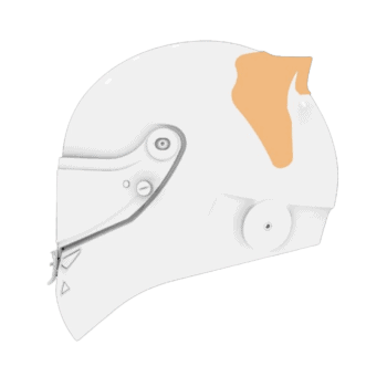 Schuberth Flat Rear Spoiler For SF3 ABP - SF4 - SP1 - SK1 Helmets
