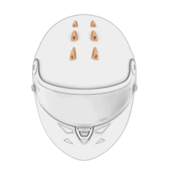 Schuberth Head Ventilation Scoops For SF3 ABP / SF4 / SP1 / SK1 Helmets