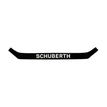 Schuberth Visor Sticker - Black with White Text