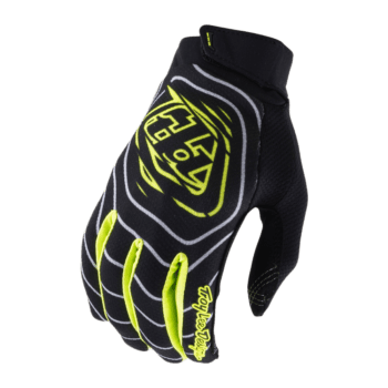 Troy Lee Designs AIR Stagger Gloves - Gunmetal - Yellow