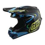 Troy Lee Designs GP Pro MIPS Pulse Helmet - Black - Fluro Yellow - Blue